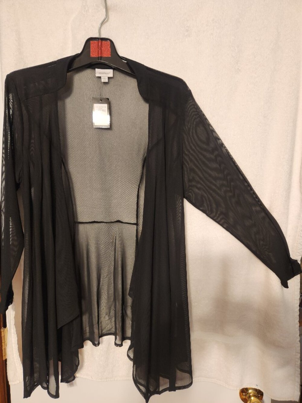 Avenue black sheer jacket 14/16 NWT